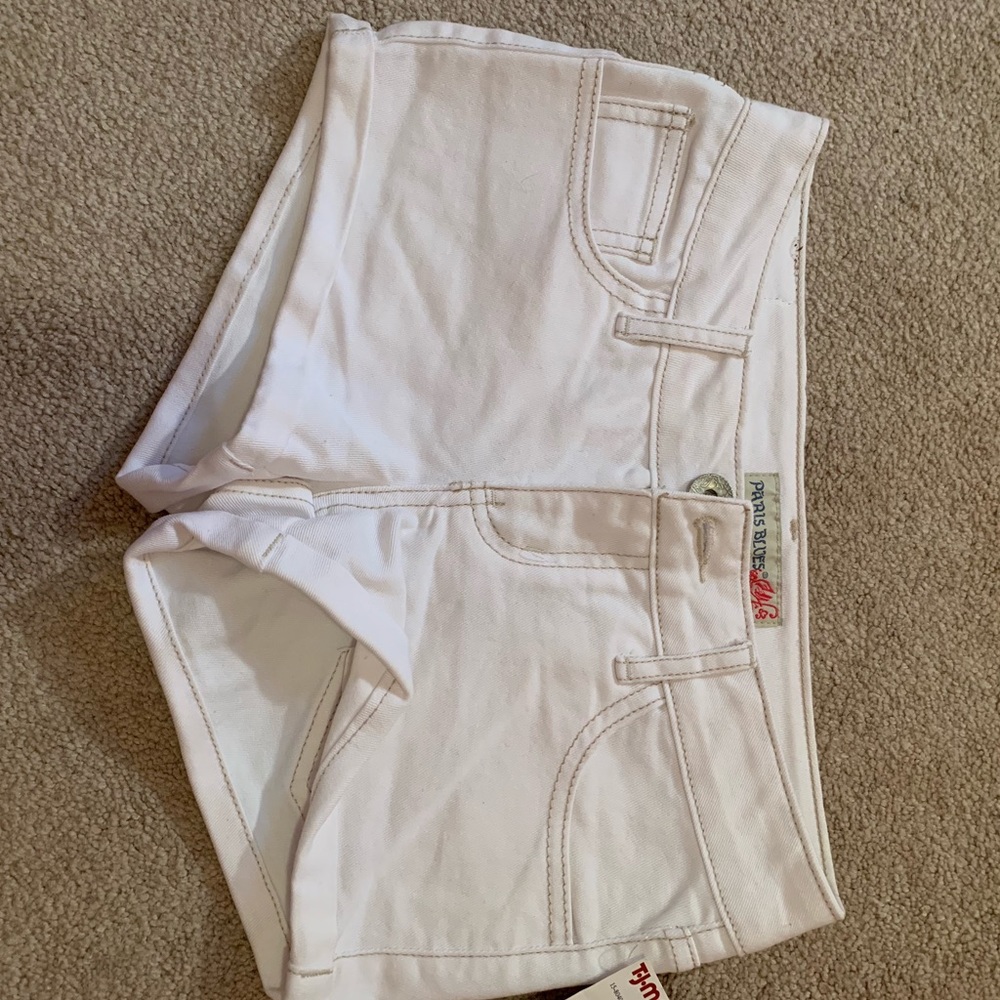 White Jean shorts